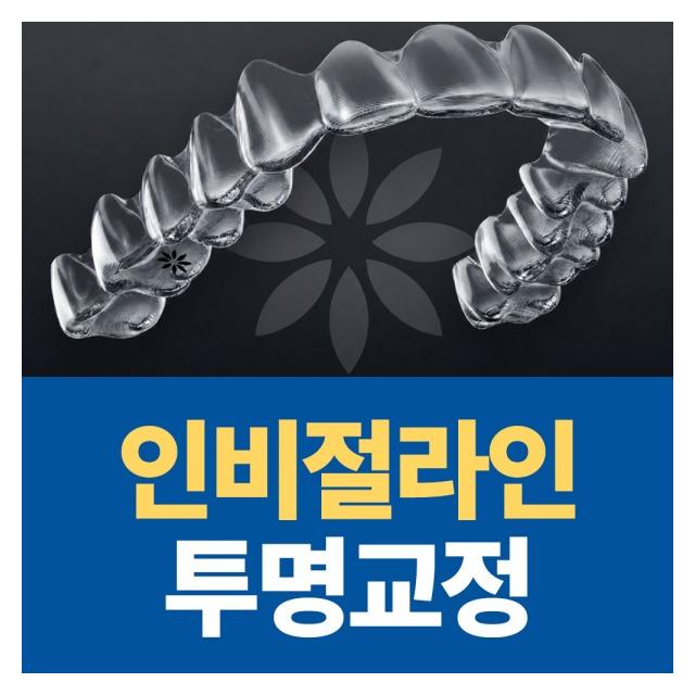 인비절라인 투명교정 투명한 소재의 맞춤형 교정장치